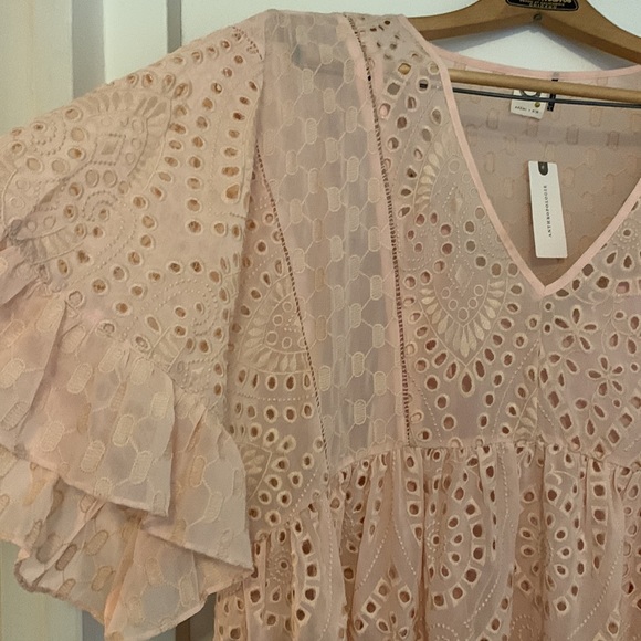 Axemi + Kin Brooke Eyelet Swing Dress in light pink - Picture 7 of 7